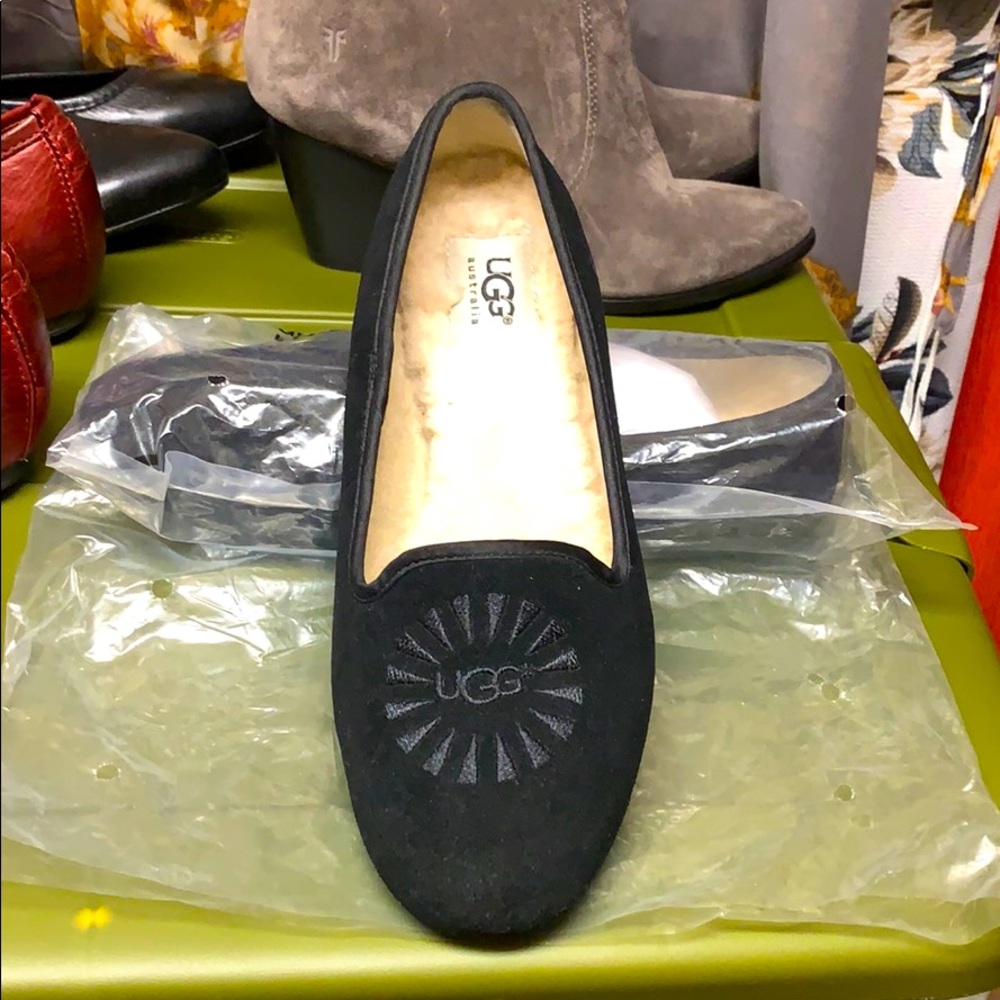UGG Leather and Sherpa lined flats